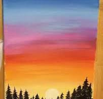sunset painting