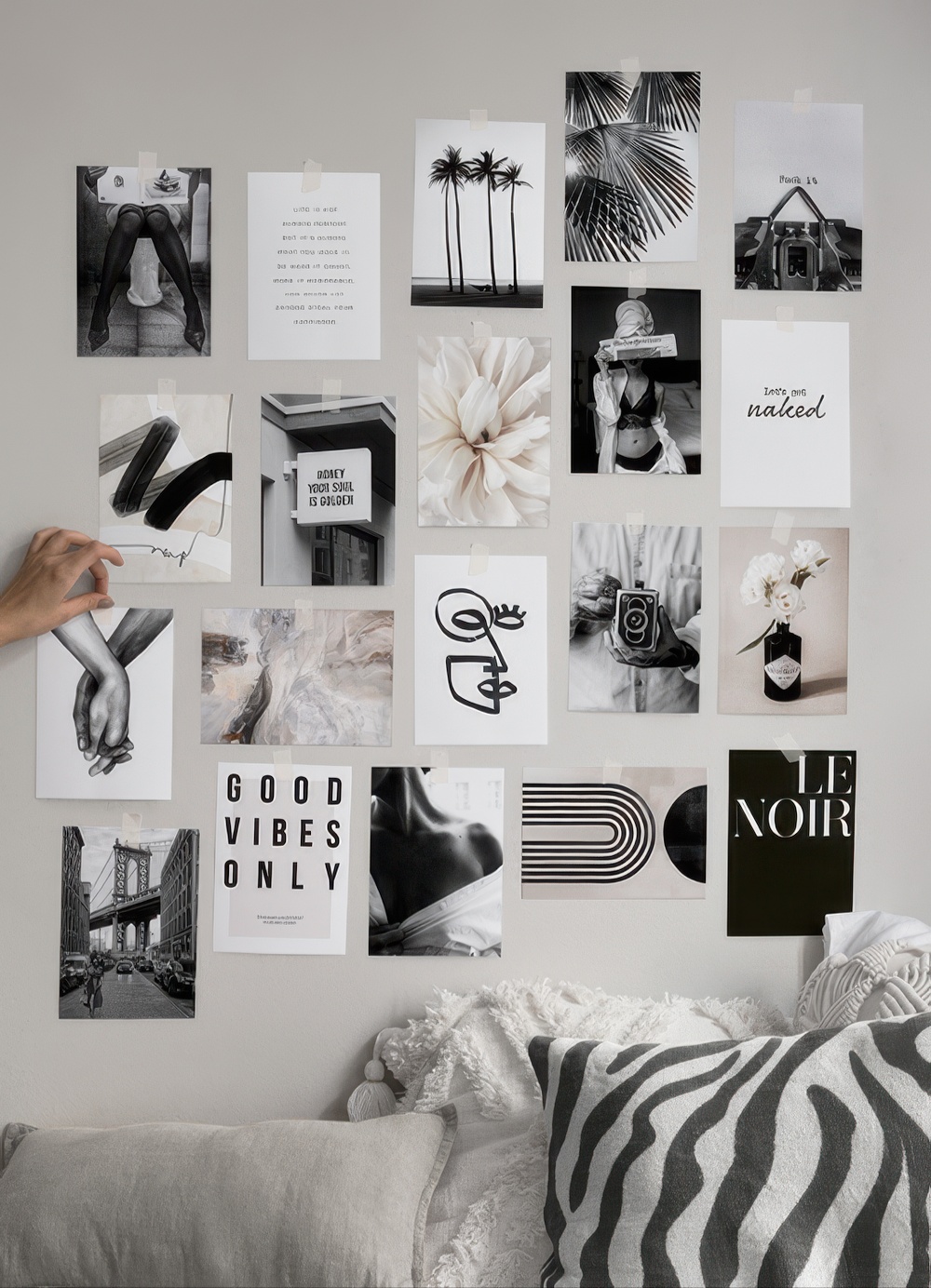 black and white wall art